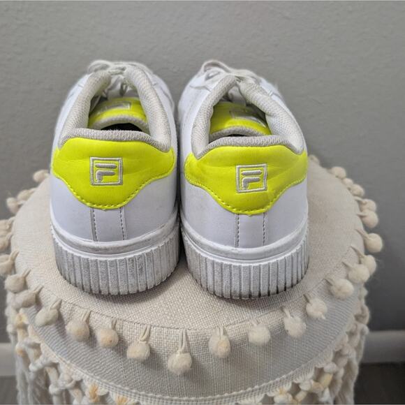 Fila Women's White Sneakers with Yellow Highlights - Picture 2 of 5